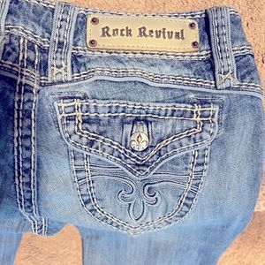 Rock Revival designer jeans Elizabeth wide leg size 27 buckle